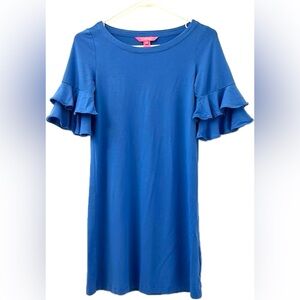 Lilly Pulitzer Lula Ruffle Dress in Costal Blue Size XXS extra extra small